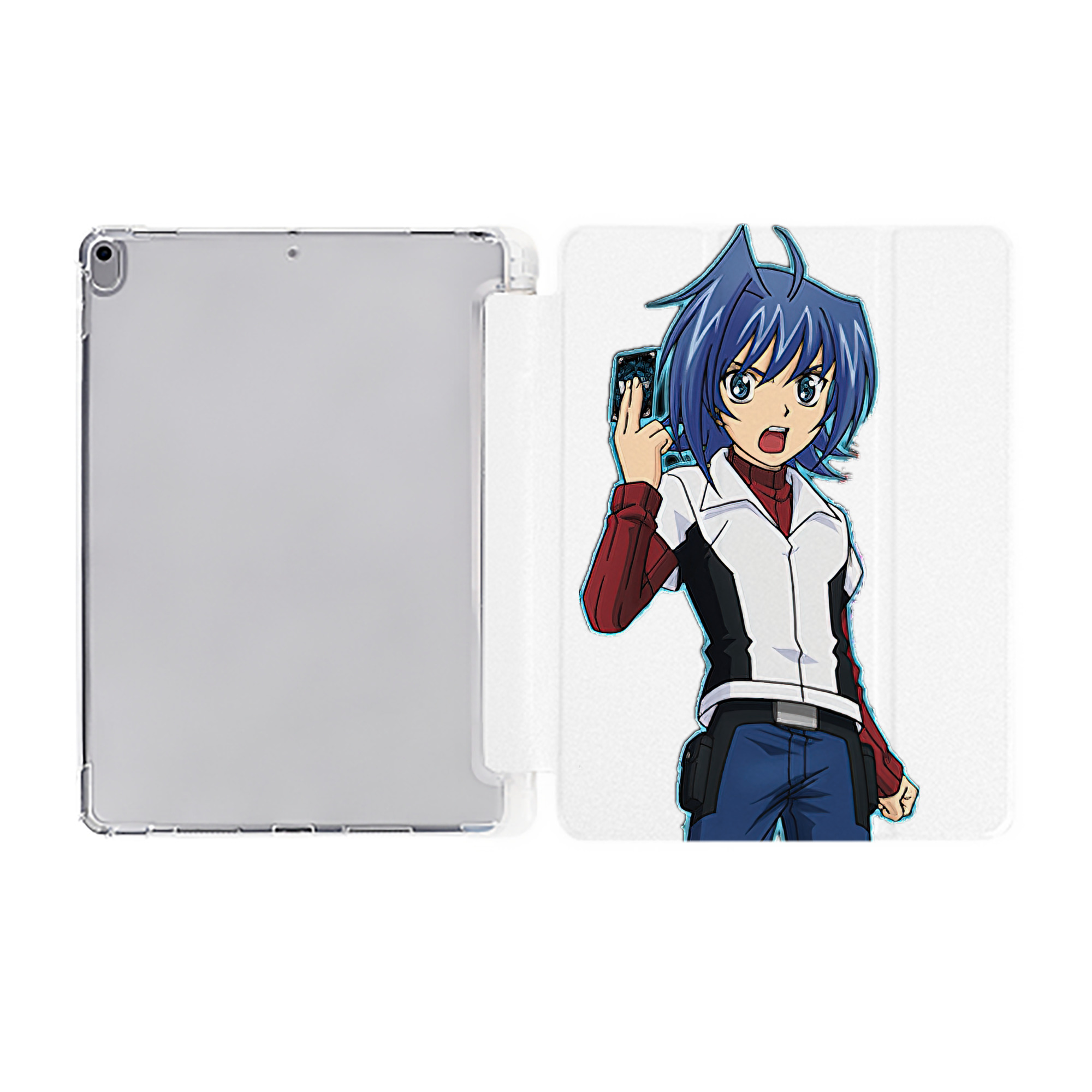 （画像用） 遊☆戯☆王 Yu-Gi-Oh! IPad ケース ペン収納付き 三つ折りスタンド PUレザー×シリコン 対応機種9.5/10.5/10.9インチ